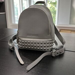 Harley-Davidson Grey Leather Willie G Skull Mini Backpack Purse